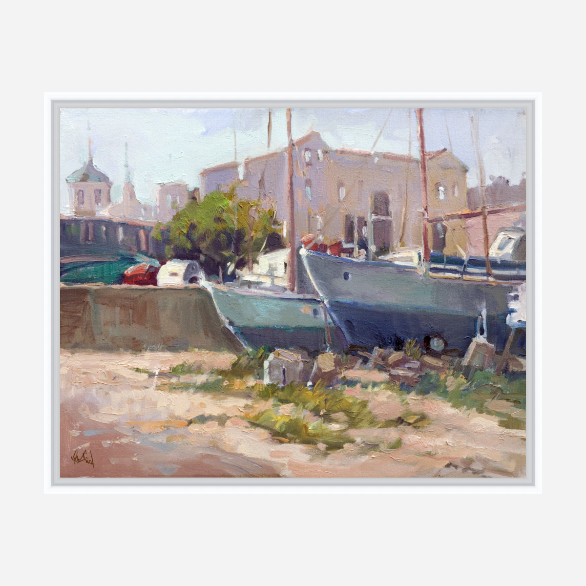 Repair Yard Artist Enhanced Canvas Print by John Beard Collection - product image 6 for Resin Society