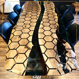 Hexagon Resin Dining Table by Gizz - product image 6 for Resin Society