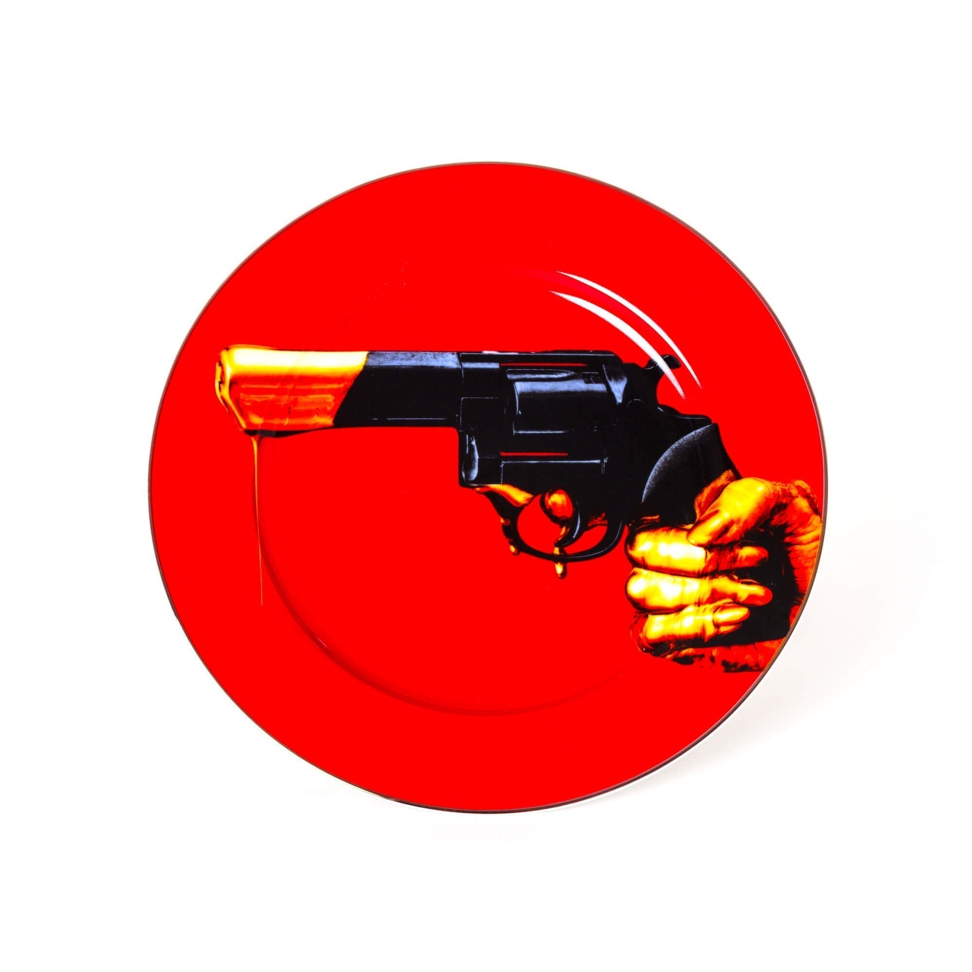 Porcelain Plate Revolver Gold Border by DEKOR - main product image for Resin Society