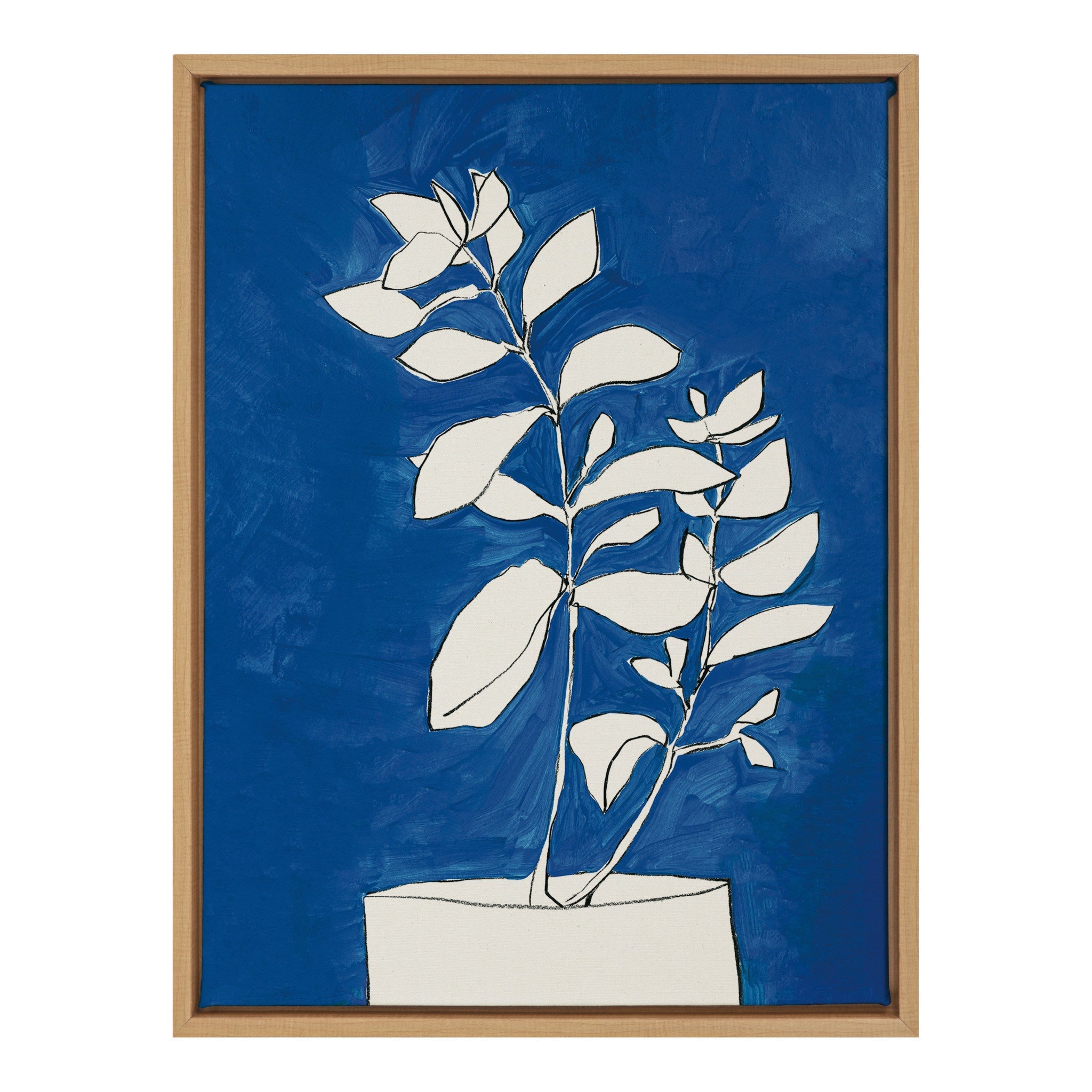 Sylvie Night Blooms Framed Canvas by kateandlaurel - main product image for Resin Society