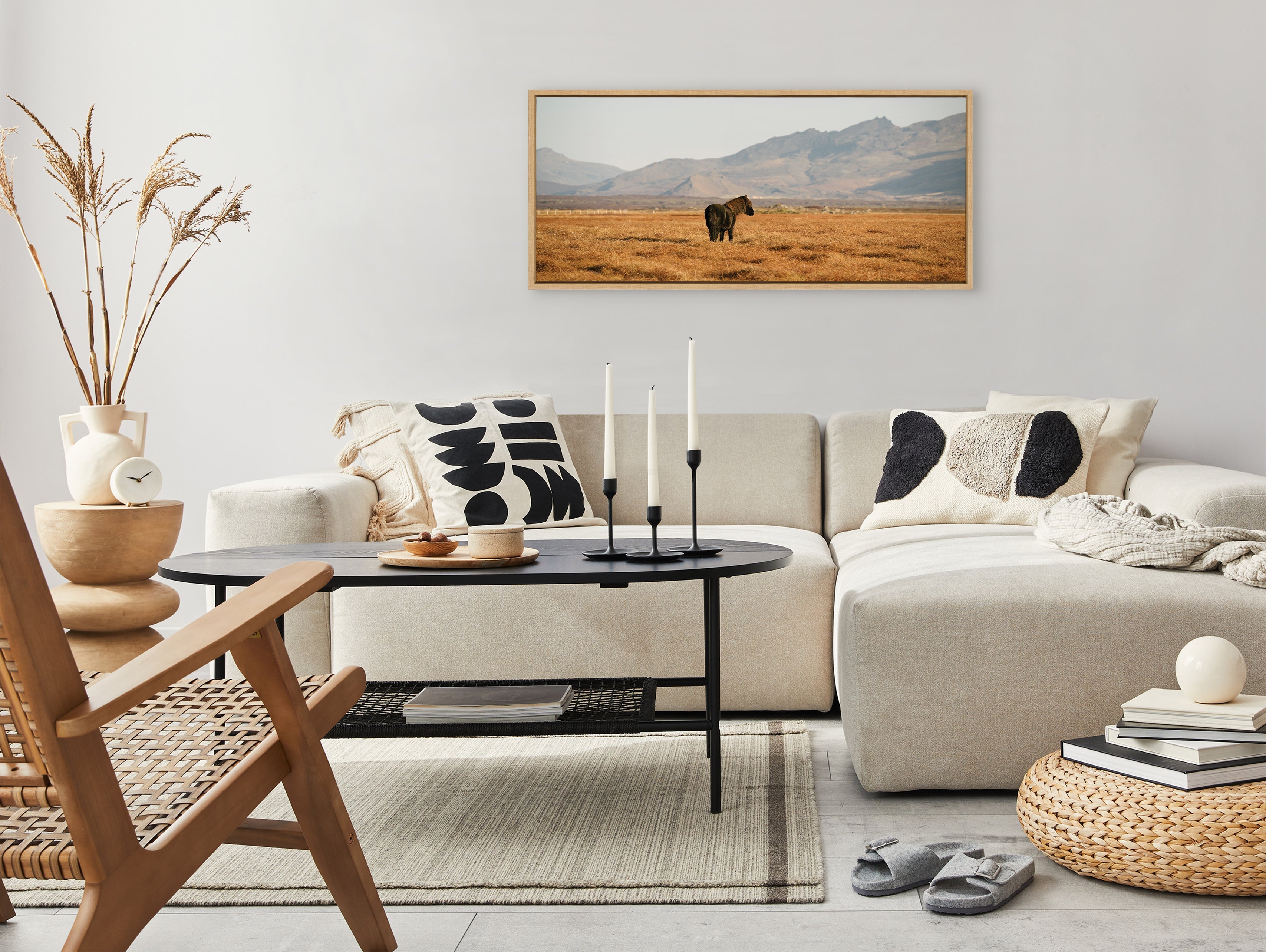 Sylvie Icelandic Horses No 3 Framed Canvas by Crystal Lynn Collins