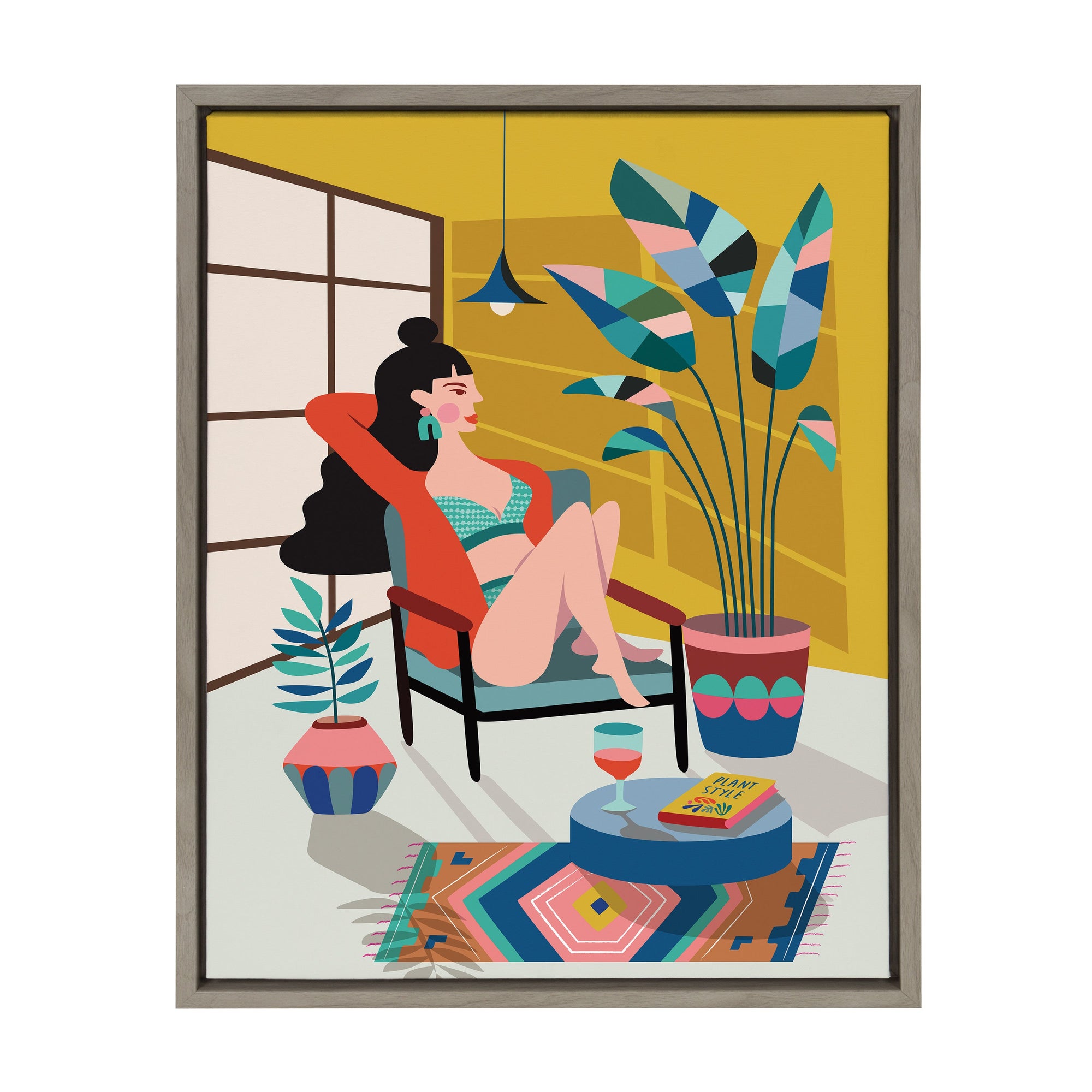 Sylvie Plant Lady Framed Canvas by kateandlaurel - product image 9 for Resin Society