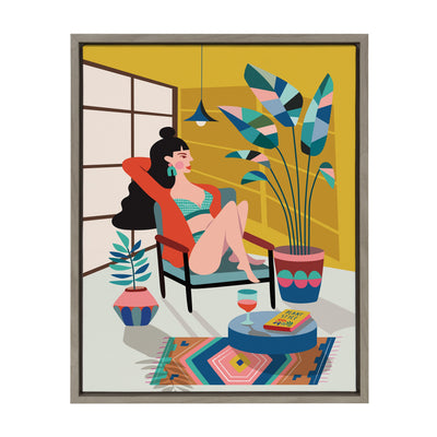Sylvie Plant Lady Framed Canvas by kateandlaurel - product image 9 for Resin Society
