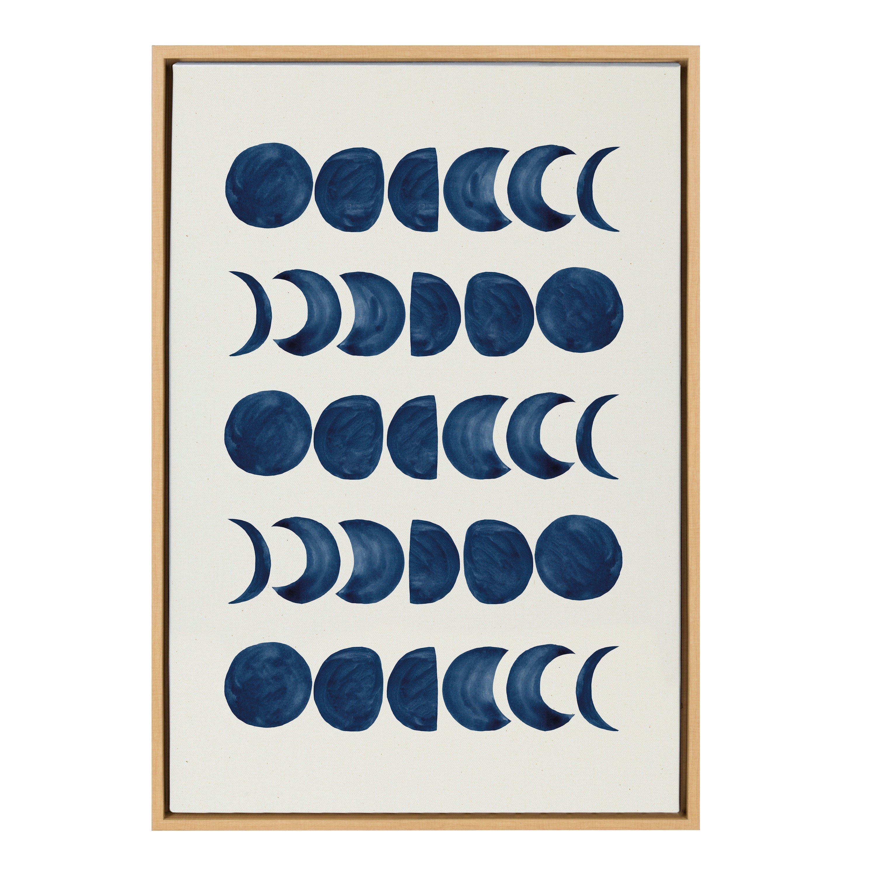 Sylvie Moon Phases Framed Canvas