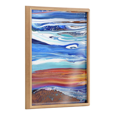 Blake Coastal Currents Framed Printed Art by Xizhou Xie