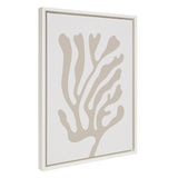 Sylvie Abstract Coral Coastal Beige Framed Canvas by kateandlaurel - product image 7 for Resin Society