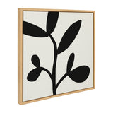 Sylvie Modern Botanical Neutral Abstract 2 Framed Canvas