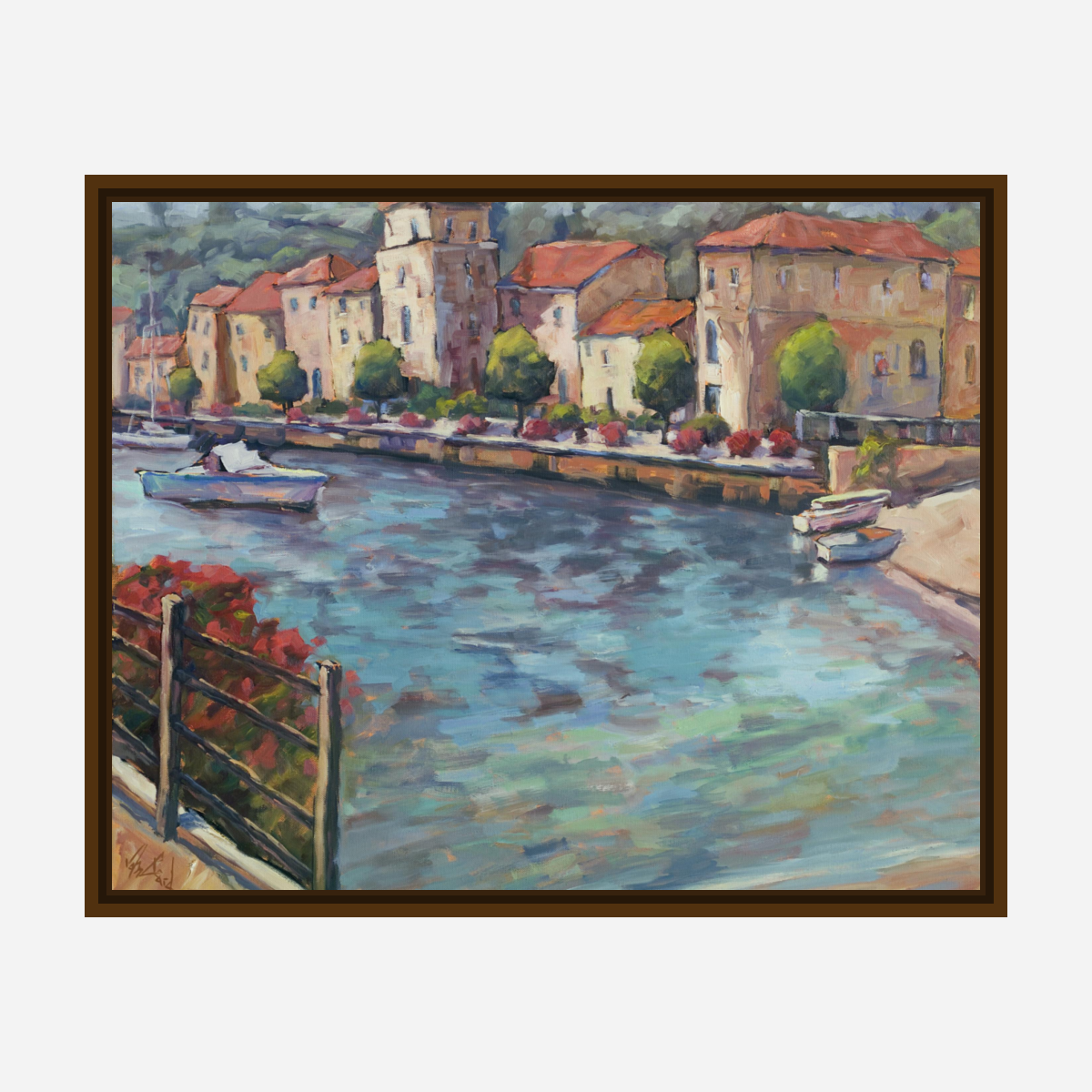 Riverside Artist Enhanced Canvas Print by John Beard Collection - product image 4 for Resin Society