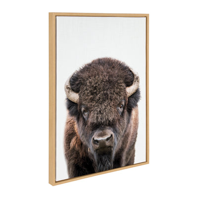 Sylvie Bison Portrait Framed Canvas by Amy Peterson Art Studio