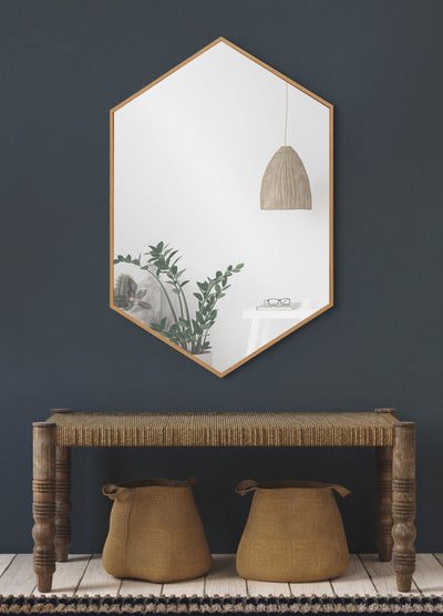 Rhodes Framed Hexagon Wall Mirror by kateandlaurel - product image 6 for Resin Society