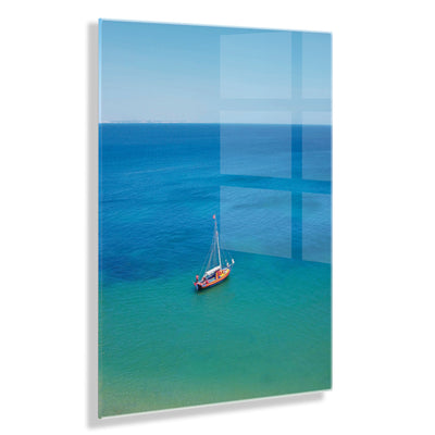 A Lagos Sail Floating Acrylic Art by Rachel Bolgov by kateandlaurel - main product image for Resin Society
