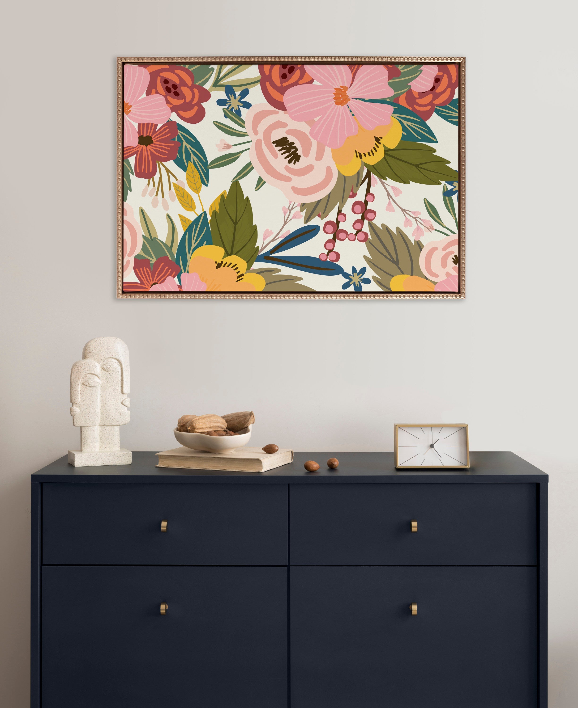 Sylvie Beaded Softly Framed Canvas by Mia Charro