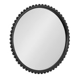 Beadbrook Round Wall Mirror with beaded edge and solid wood frame