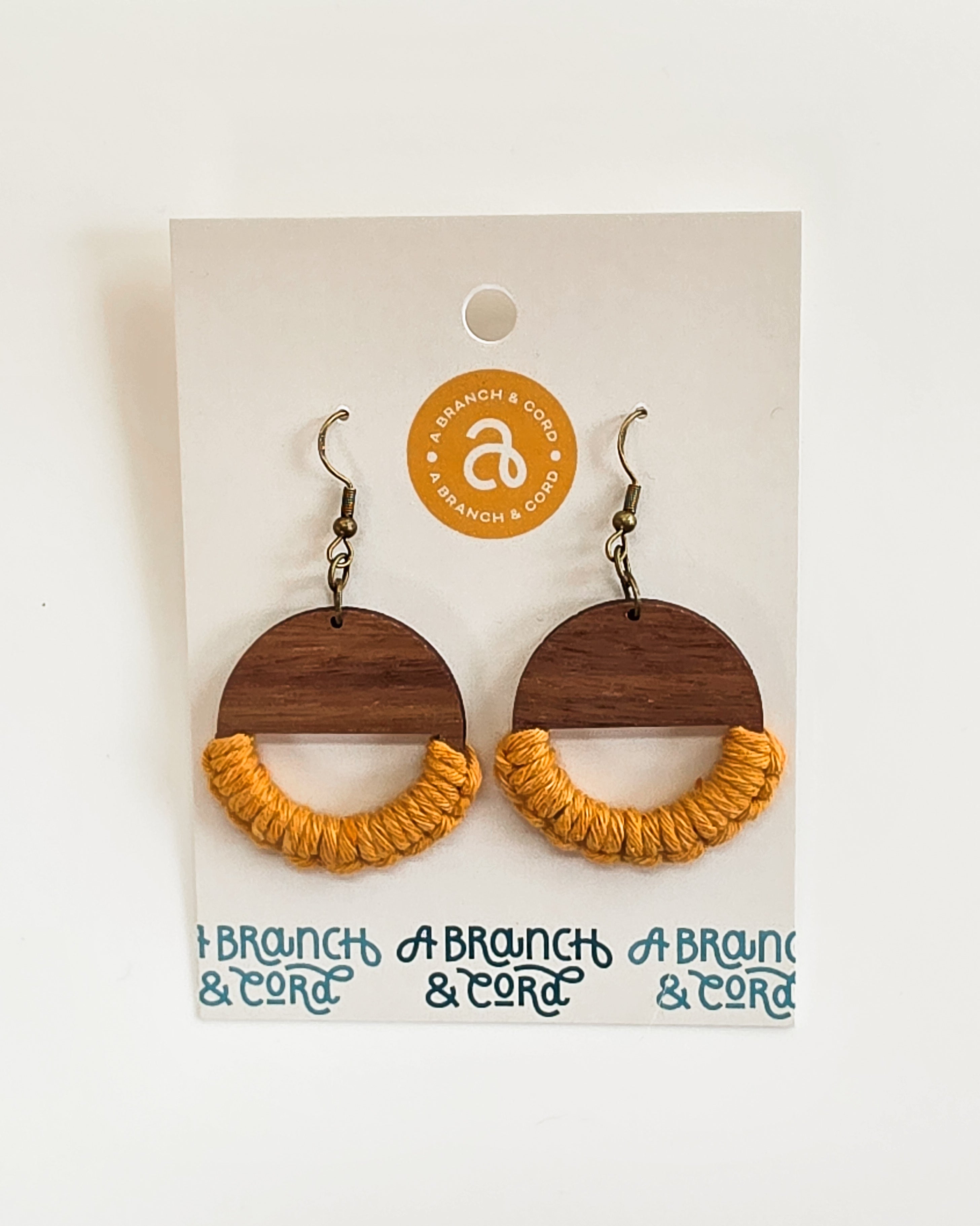 Macrame Knotted Earrings by A Branch & Cord