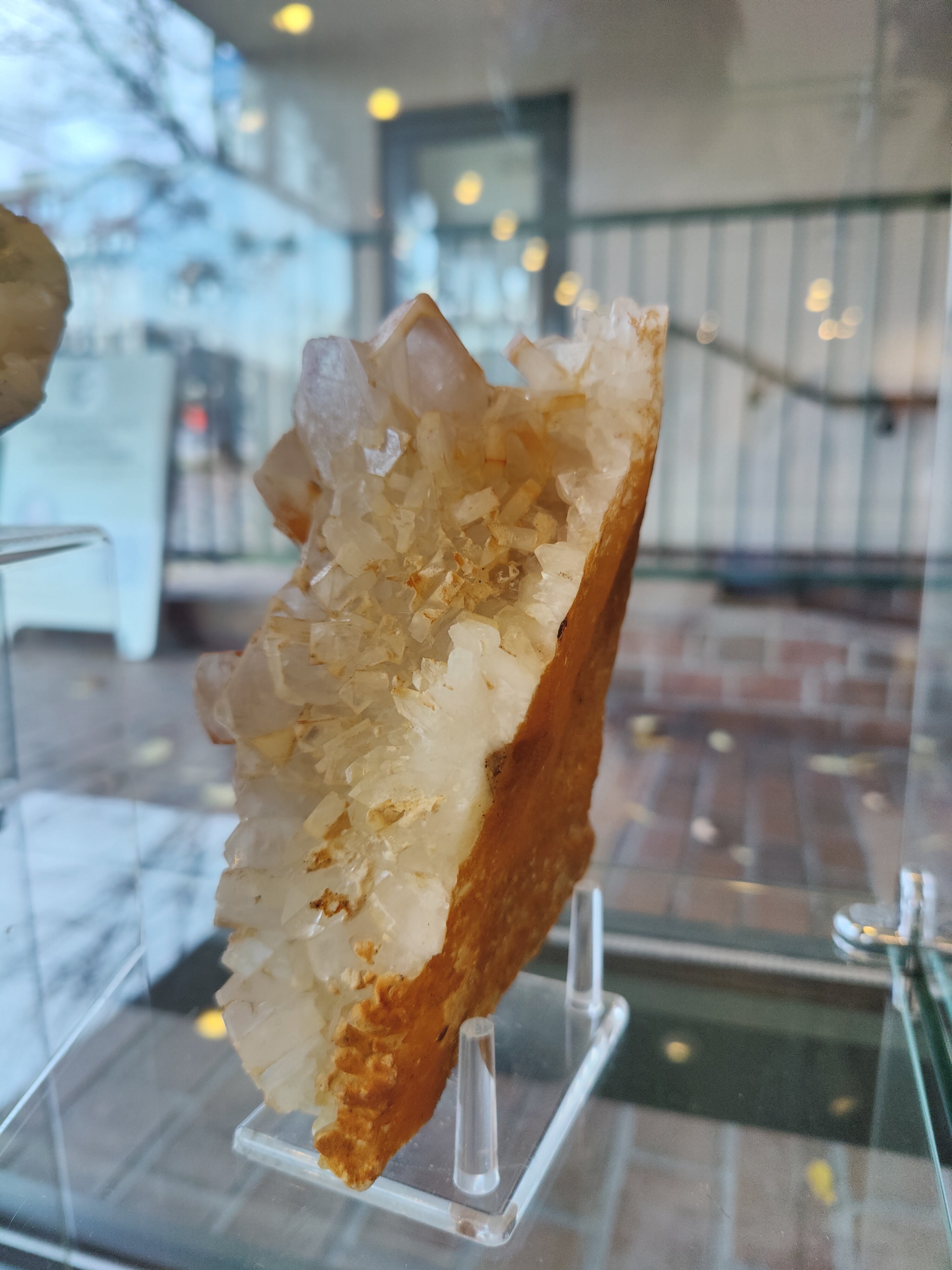 Large Orange Barite on Quartz