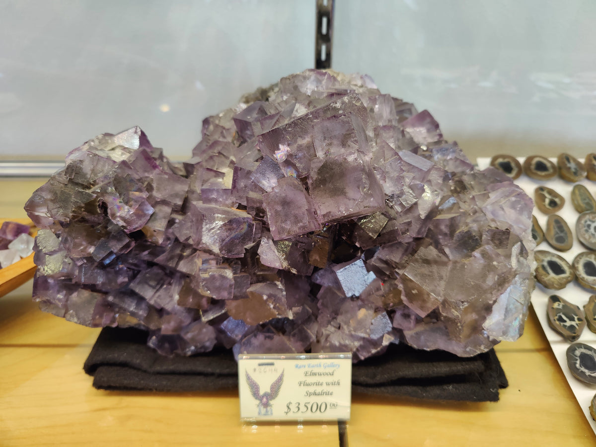 Purple Elmwood Cubic Fluorite Cluster 20.4kg by Rare Earth Gallery - main product image for Resin Society