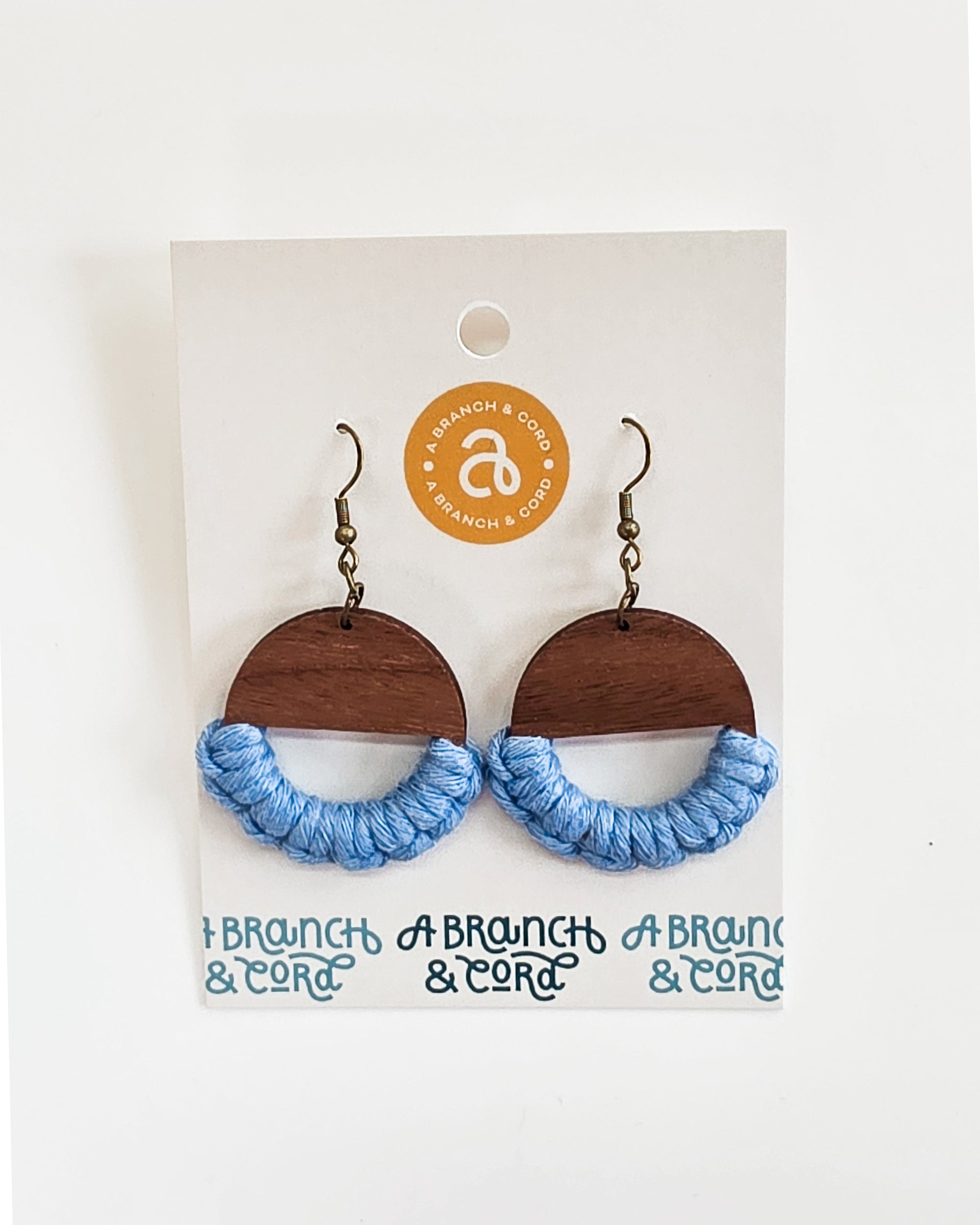 Macrame Knotted Earrings by A Branch & Cord
