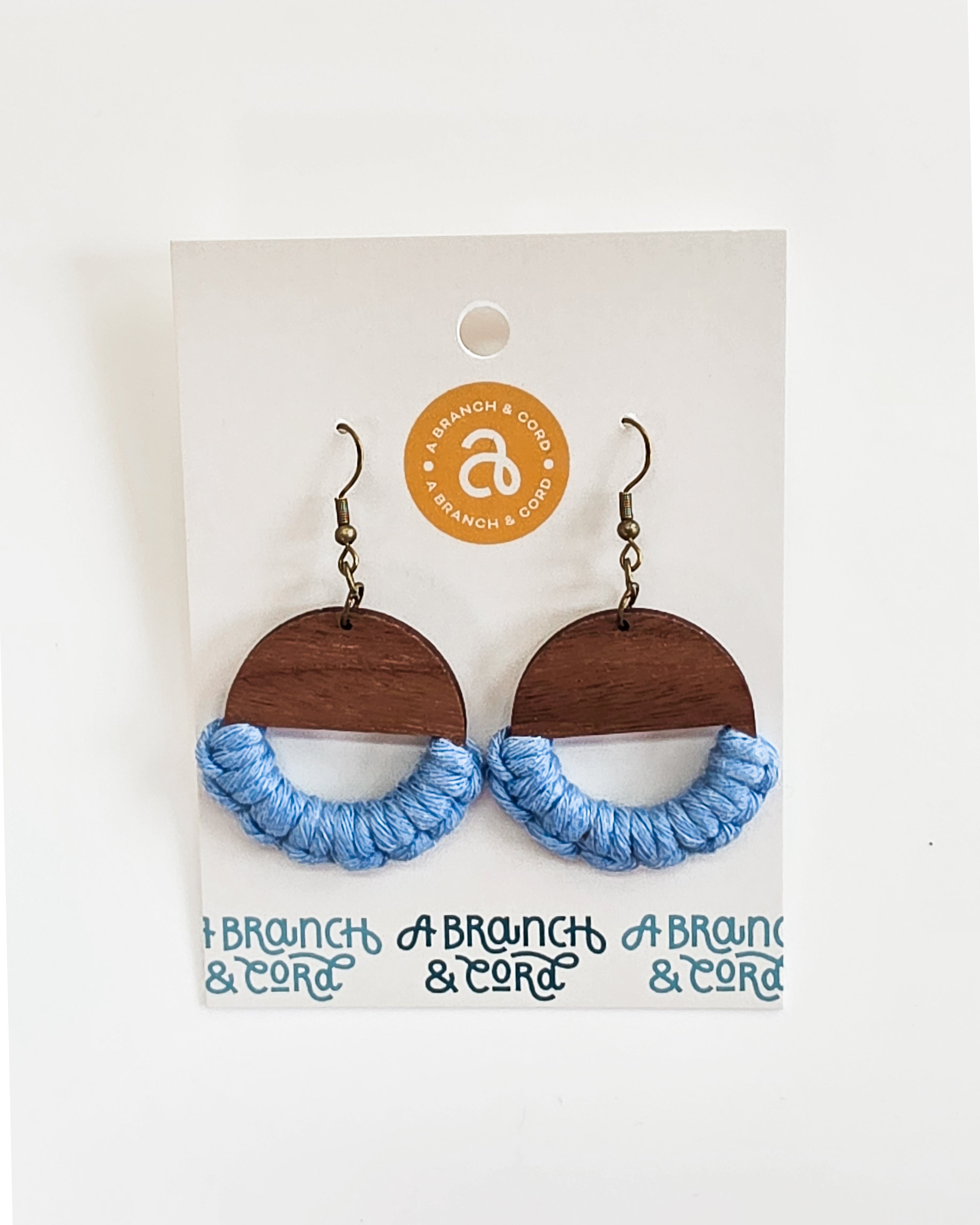 Macrame Knotted Earrings by A Branch & Cord