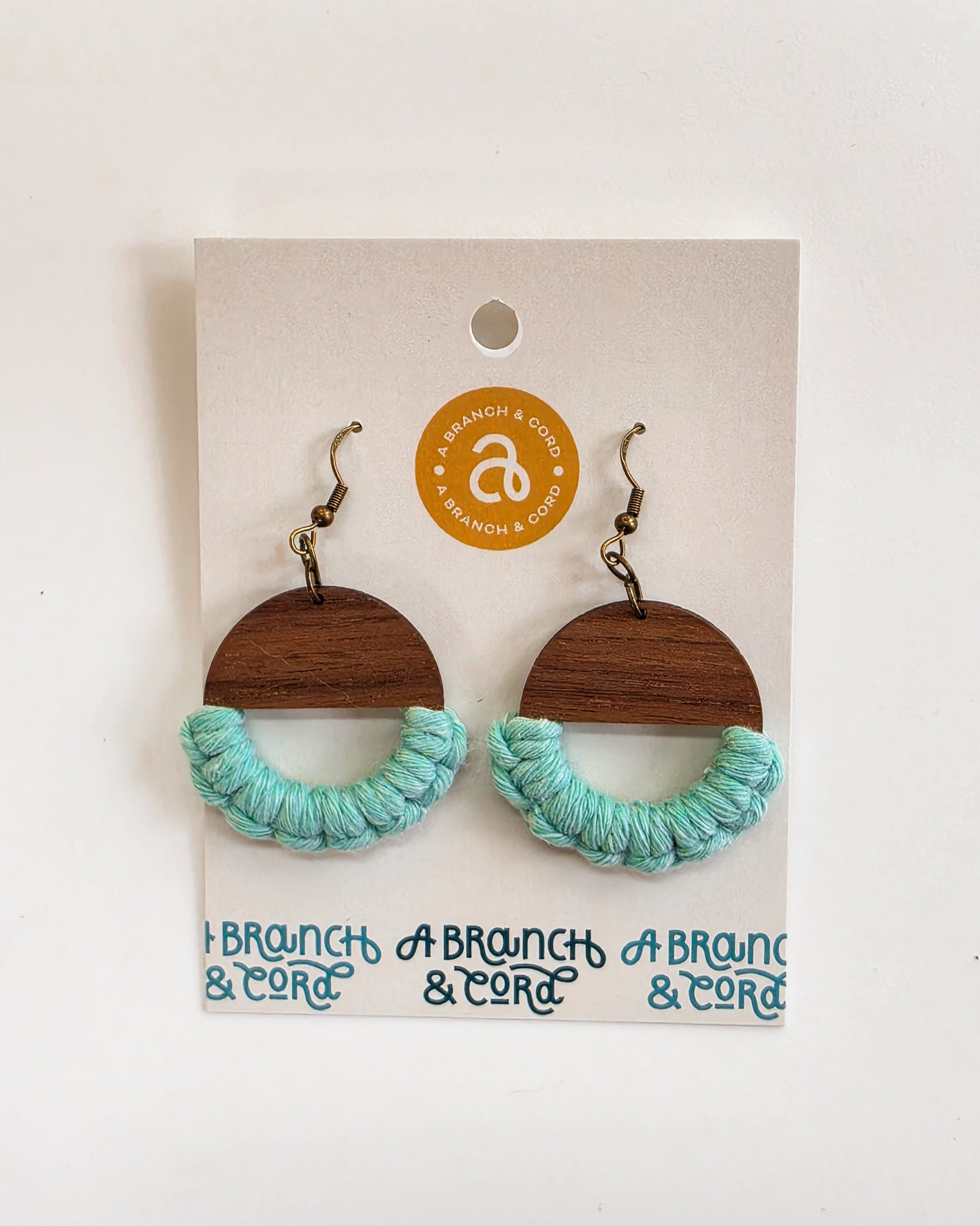 Macrame Knotted Earrings by A Branch & Cord