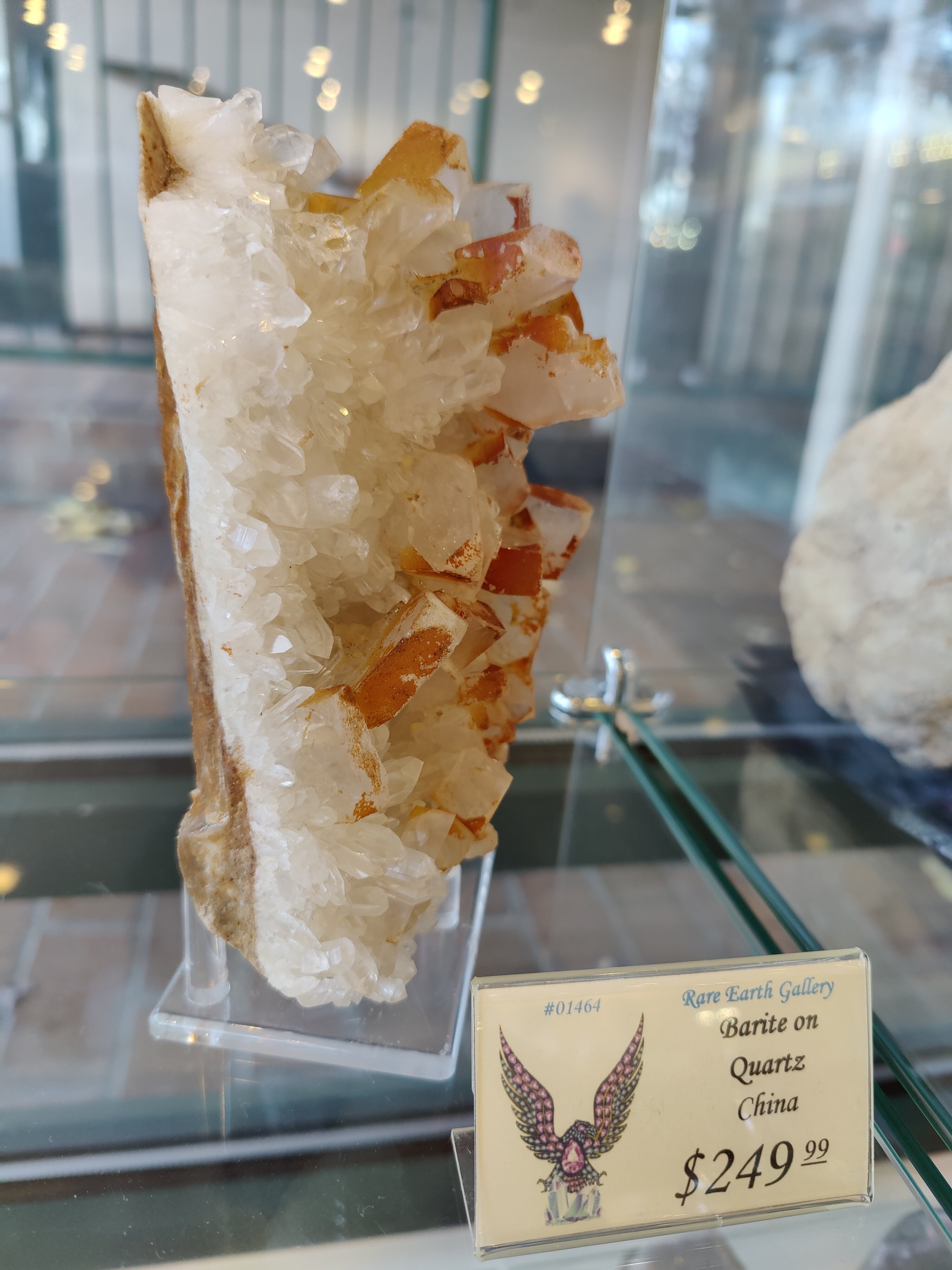 Large Orange Barite on Quartz by Rare Earth Gallery - product image 3 for Resin Society