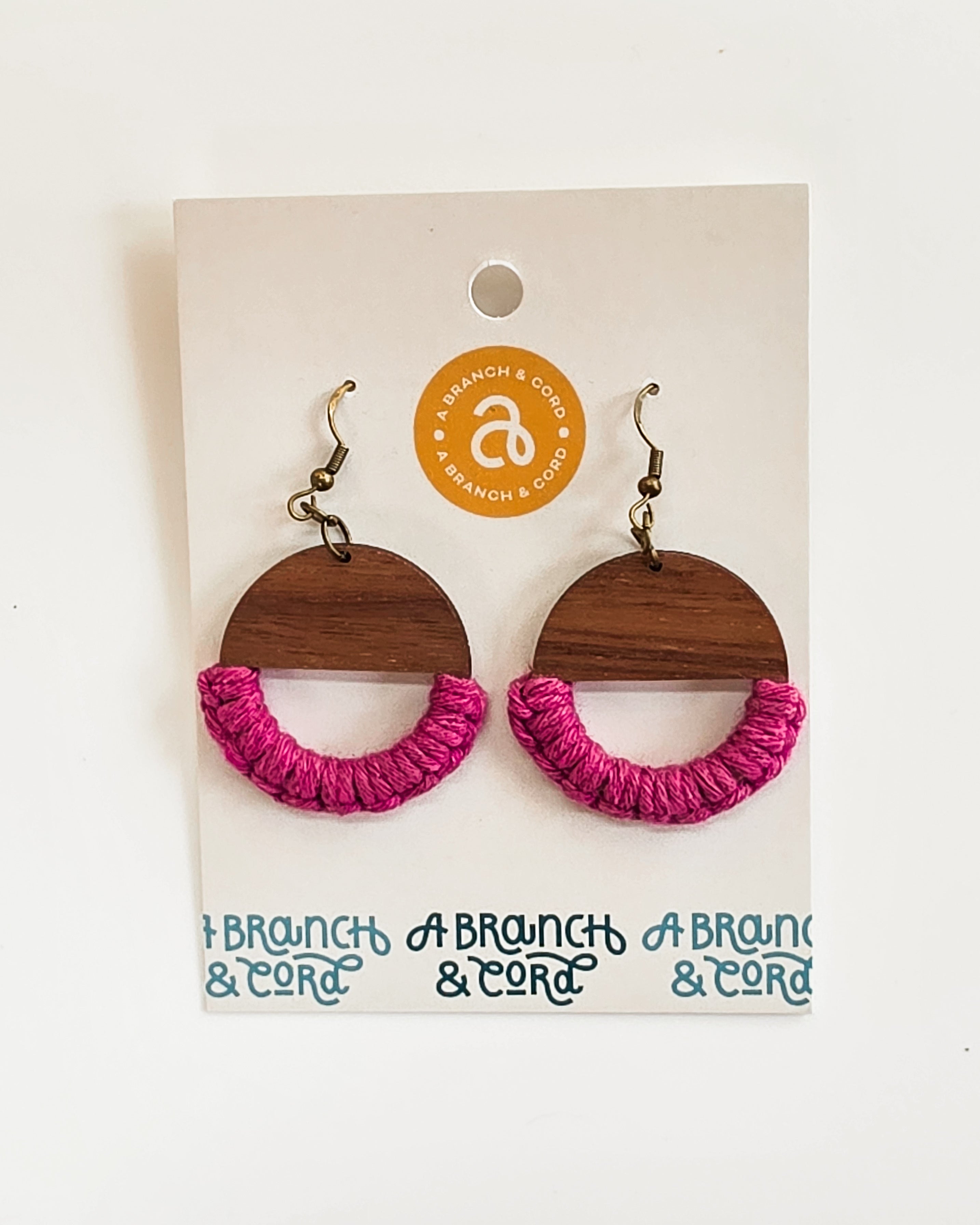 Macrame Knotted Earrings by A Branch & Cord