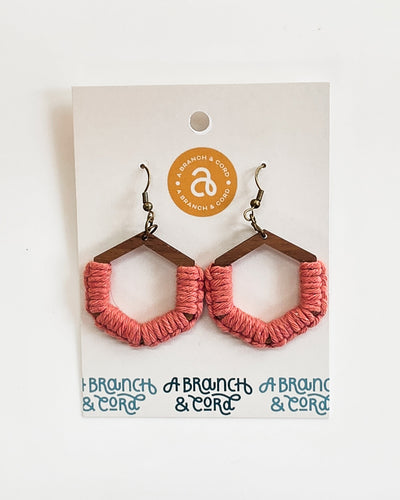 Macrame Knotted Earrings by A Branch & Cord