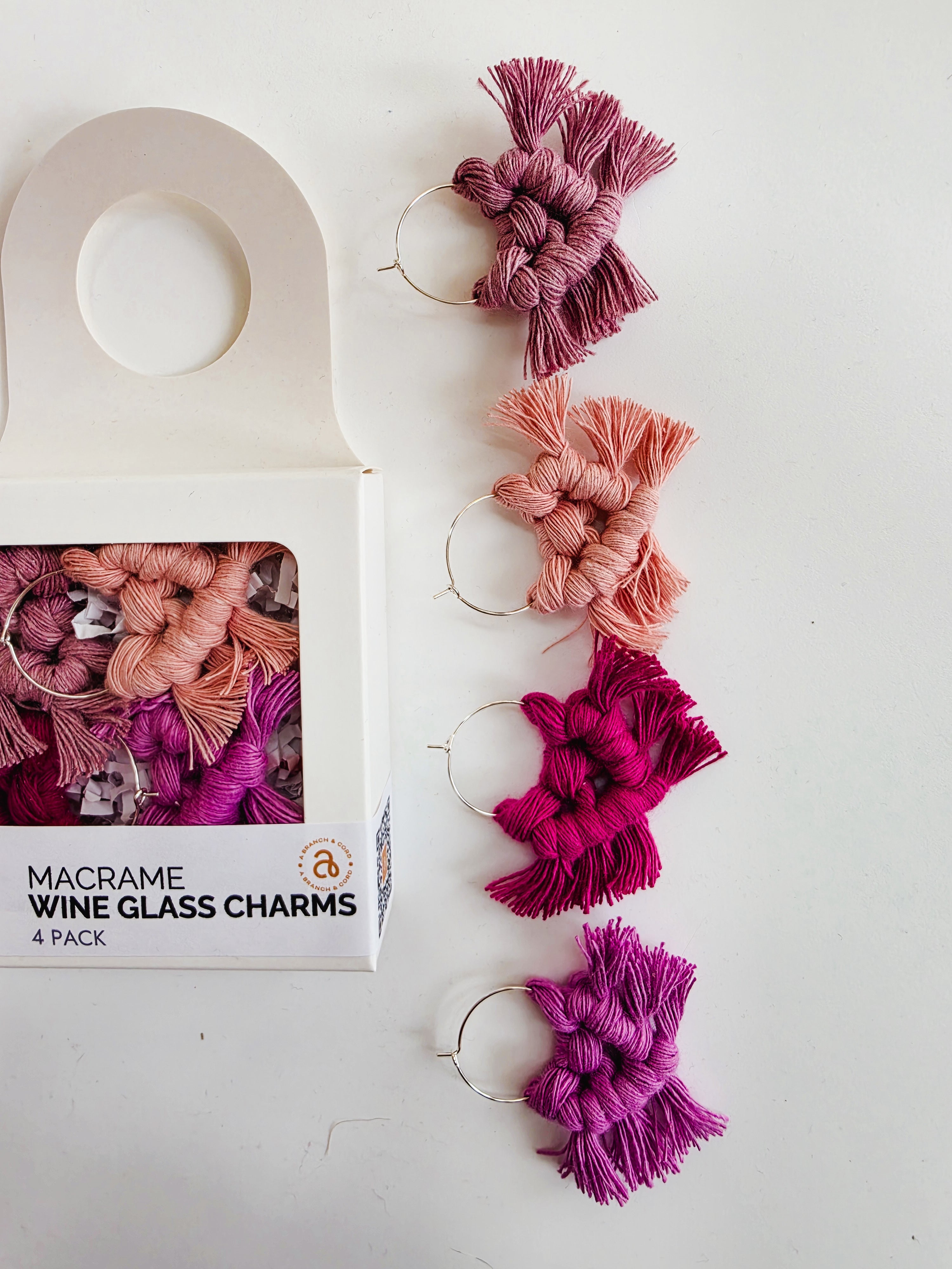 Macrame Wine Charms by A Branch & Cord