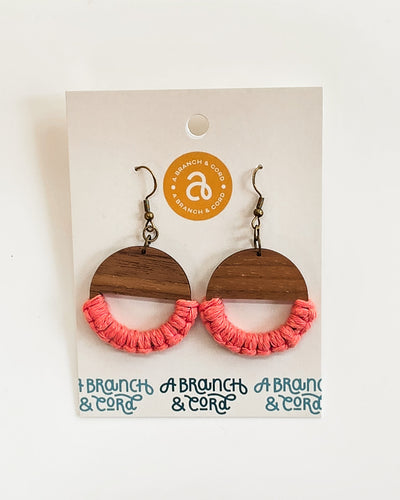 Macrame Knotted Earrings by A Branch & Cord