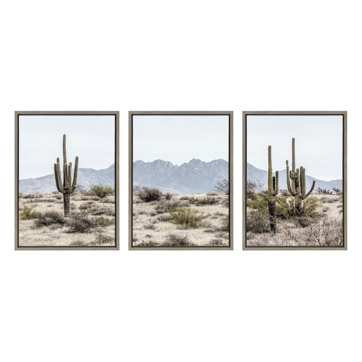 Sylvie Tall Saguaro Cacti Desert Mountain Left by kateandlaurel - product image 2 for Resin Society