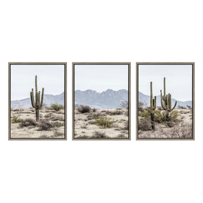 Sylvie Tall Saguaro Cacti Desert Mountain Left by kateandlaurel - product image 2 for Resin Society