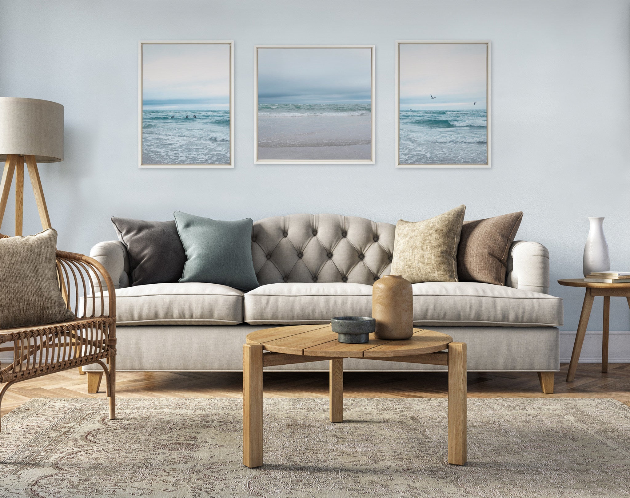 Sylvie Lifes a Beach Framed Canvas by Stephanie Klatt