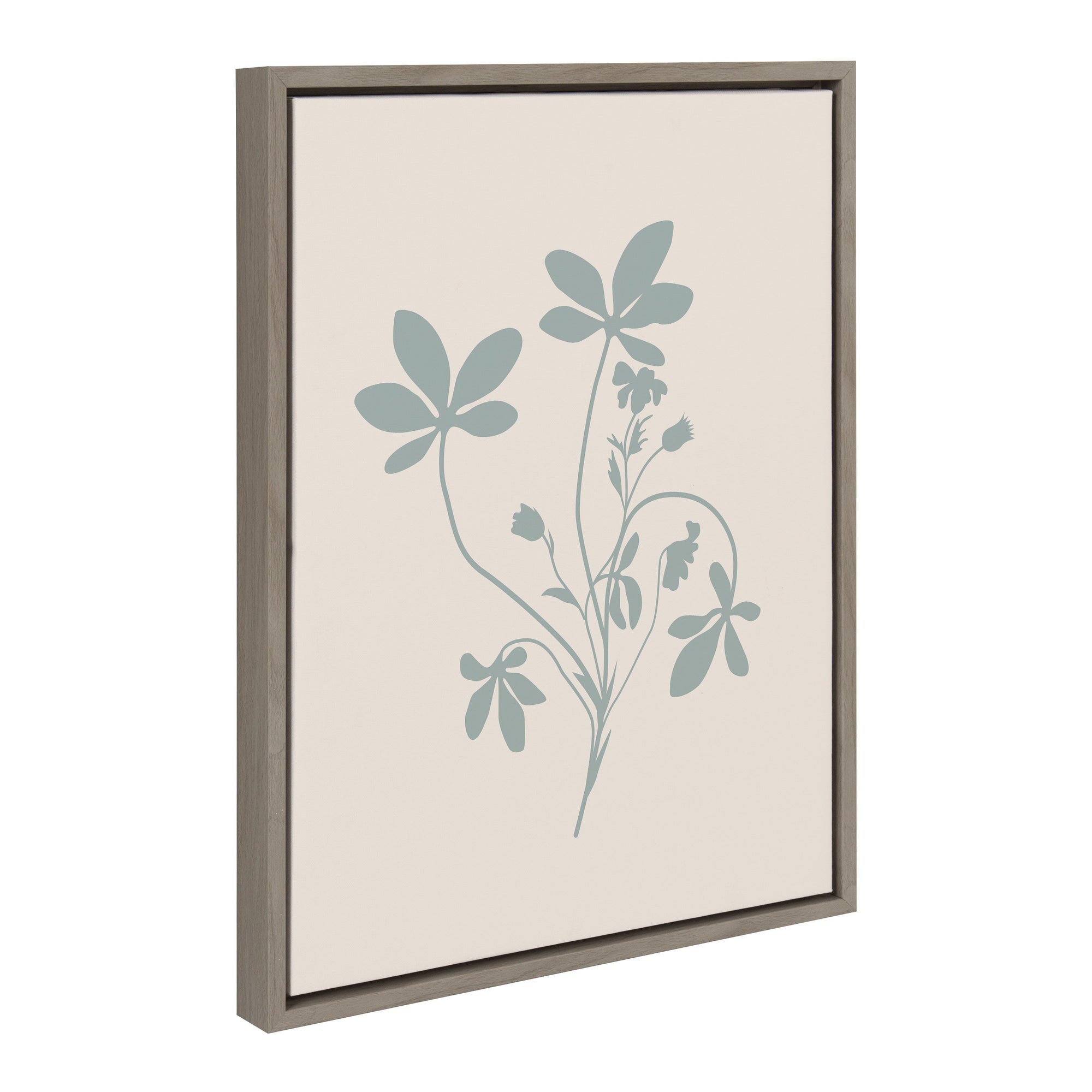 Sylvie Soft and Simple Feminine Blue Botanical Framed Canvas by kateandlaurel - product image 7 for Resin Society