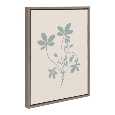 Sylvie Soft and Simple Feminine Blue Botanical Framed Canvas by kateandlaurel - product image 7 for Resin Society