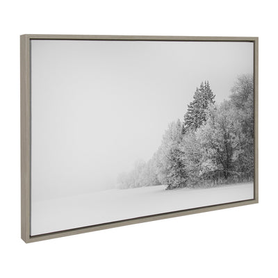 Sylvie Black and White Snow Day Framed Canvas by kateandlaurel - product image 2 for Resin Society