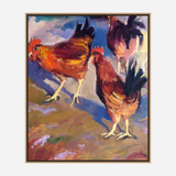 Roosters Artist Enhanced Canvas Print by John Beard Collection - product image 8 for Resin Society