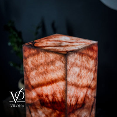 Rosa Onyx Floor Lamp - Medium - 47.5"H x 10"W - Square - #7 by Vilona Onyx - product image 6 for Resin Society