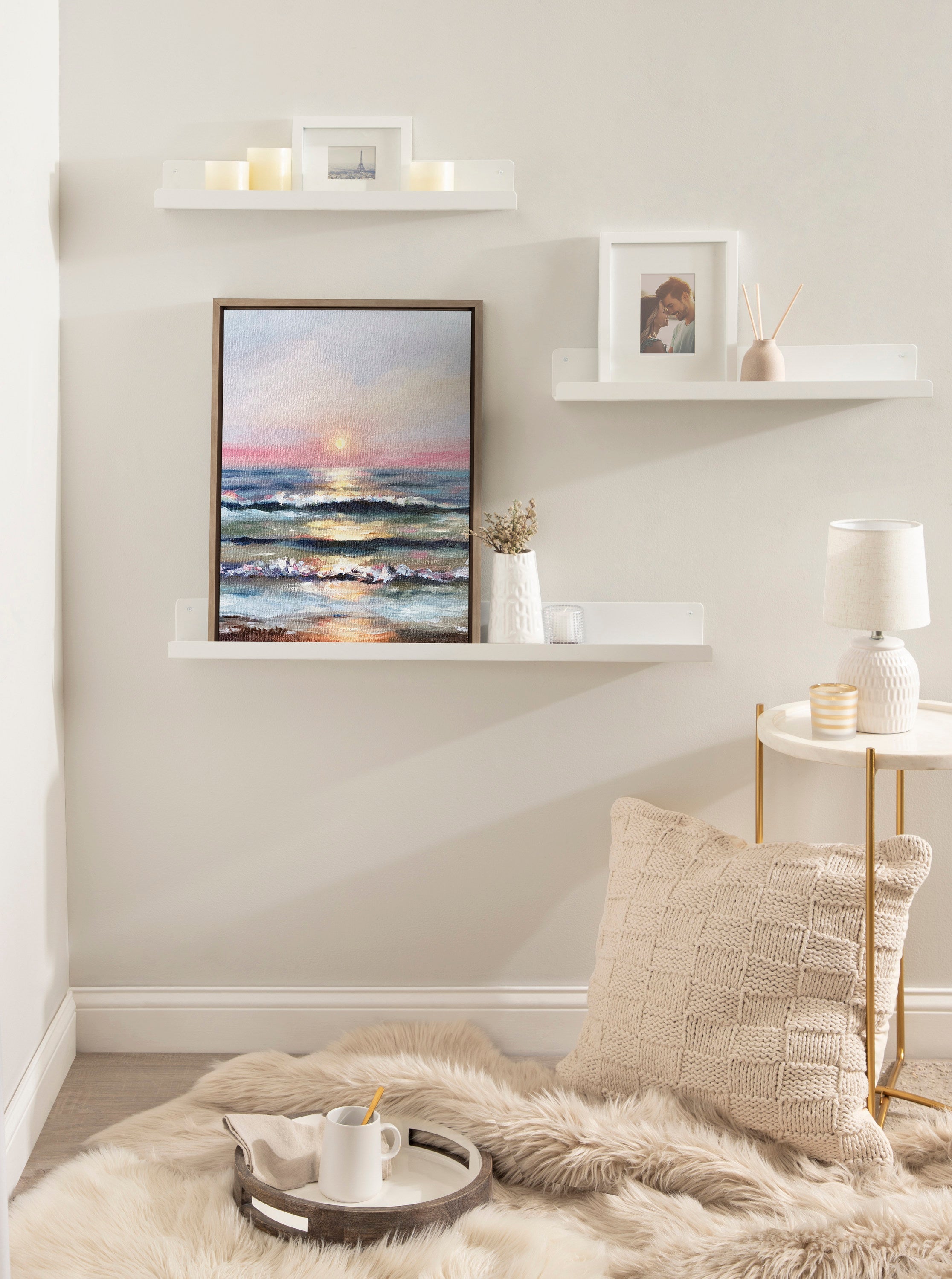 Sylvie Atlantic Sunset Framed Canvas by Mary Sparrow