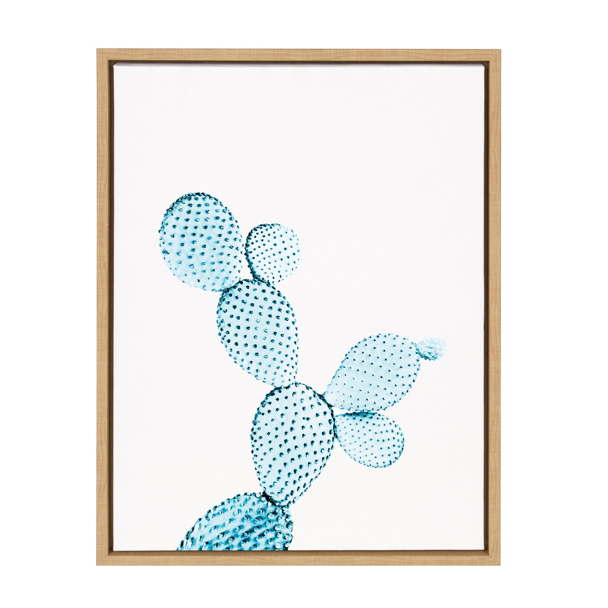 Sylvie Blue Cactus Framed Canvas by Simon Te Tai by kateandlaurel - product image 10 for Resin Society