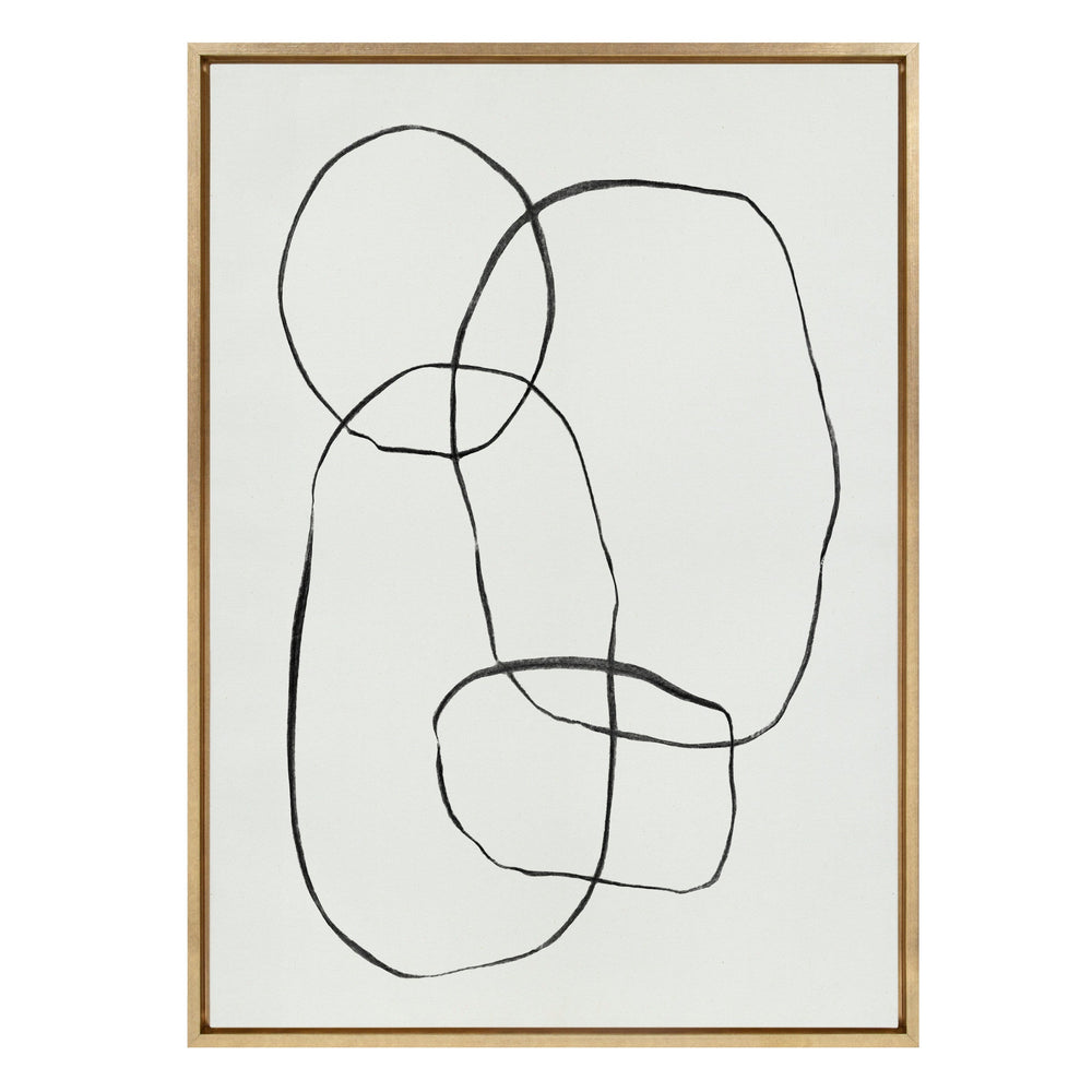 Sylvie 871 Modern Circles Framed Canvas by kateandlaurel - main product image for Resin Society