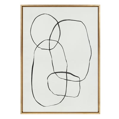 Sylvie 871 Modern Circles Framed Canvas by kateandlaurel - main product image for Resin Society
