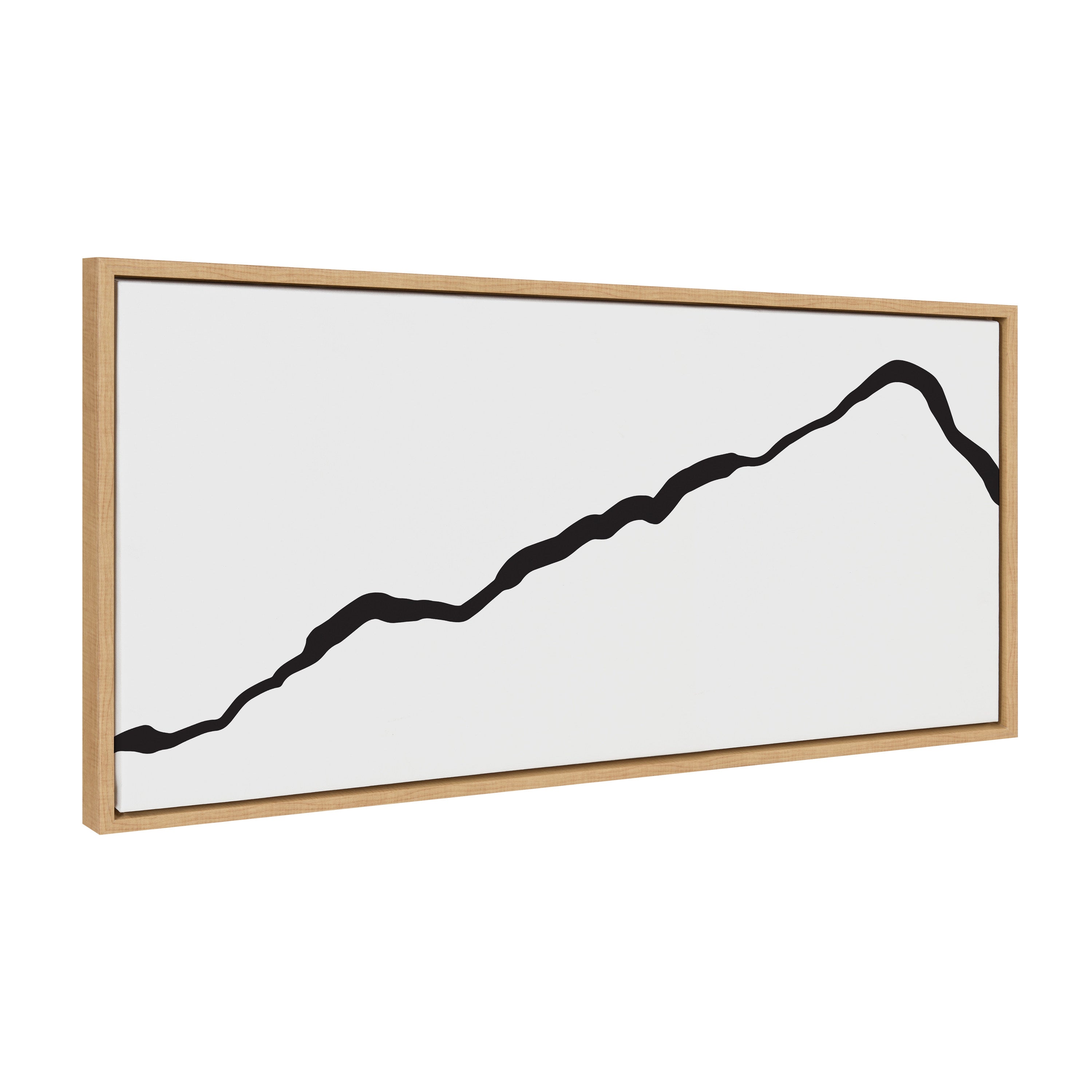 Sylvie Elevated Abstract Minimalist Mountain Landscape Framed Canvas