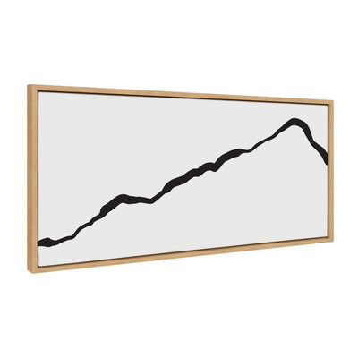 Sylvie Elevated Abstract Minimalist Mountain Landscape Framed Canvas