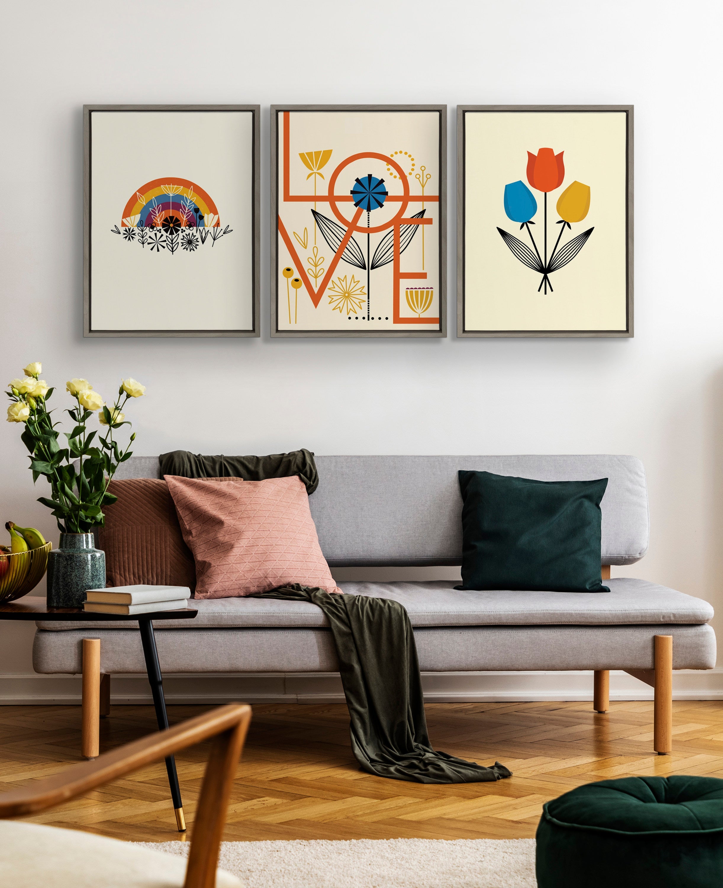 Sylvie Love Framed Canvas by kateandlaurel - product image 4 for Resin Society