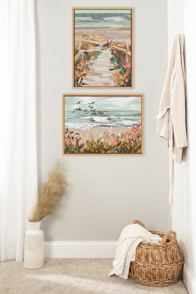 Sylvie Landscape 08 Beach Framed Canvas by Annie Quigley