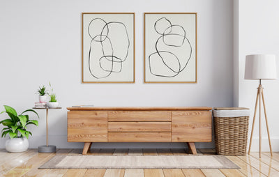 Sylvie Going in Circles Framed Textured Canvas Set by kateandlaurel - product image 9 for Resin Society