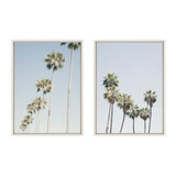 Sylvie Palm tree Row and LA Summer Framed Canvas by kateandlaurel - main product image for Resin Society