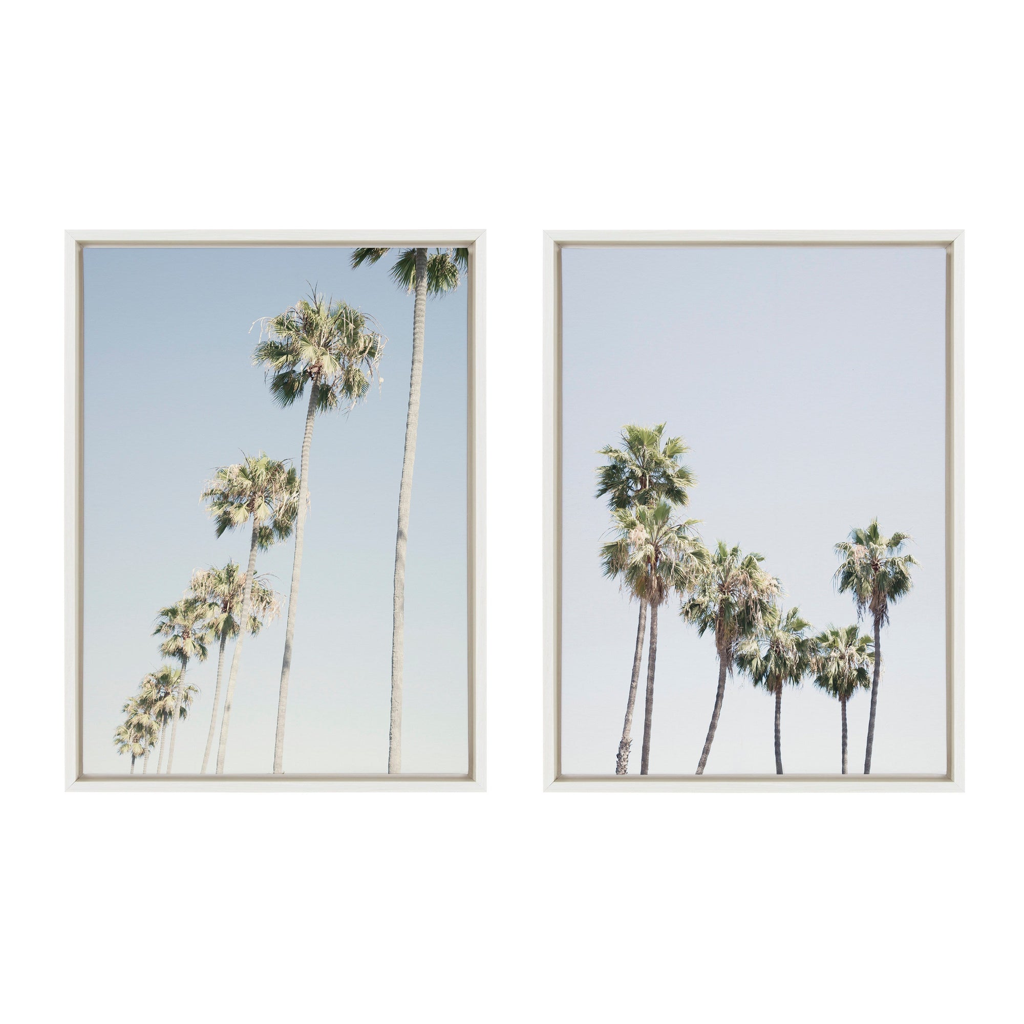Sylvie Palm tree Row and LA Summer Framed Canvas by kateandlaurel - product image 7 for Resin Society
