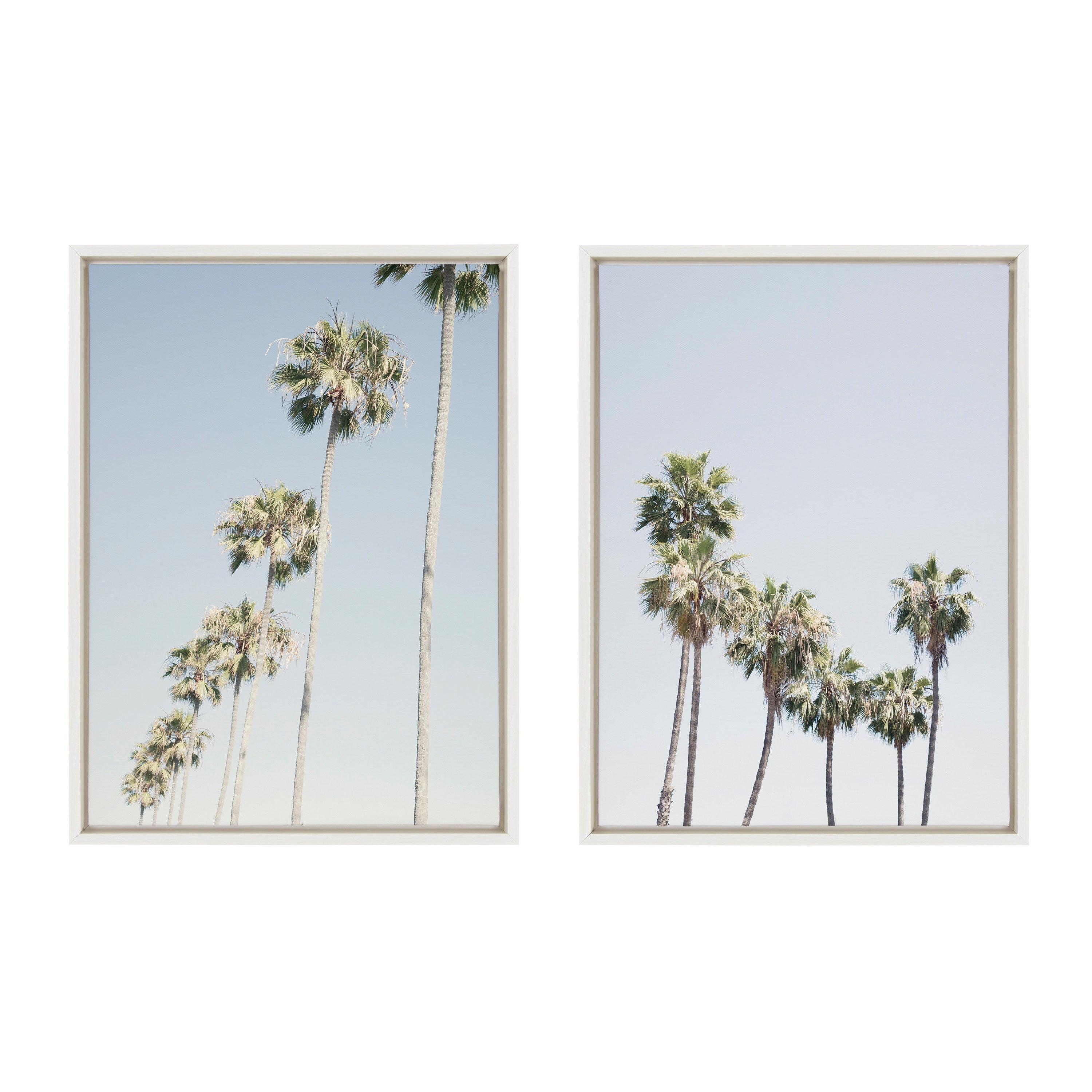 Sylvie Palm tree Row and LA Summer Framed Canvas by kateandlaurel - product image 7 for Resin Society