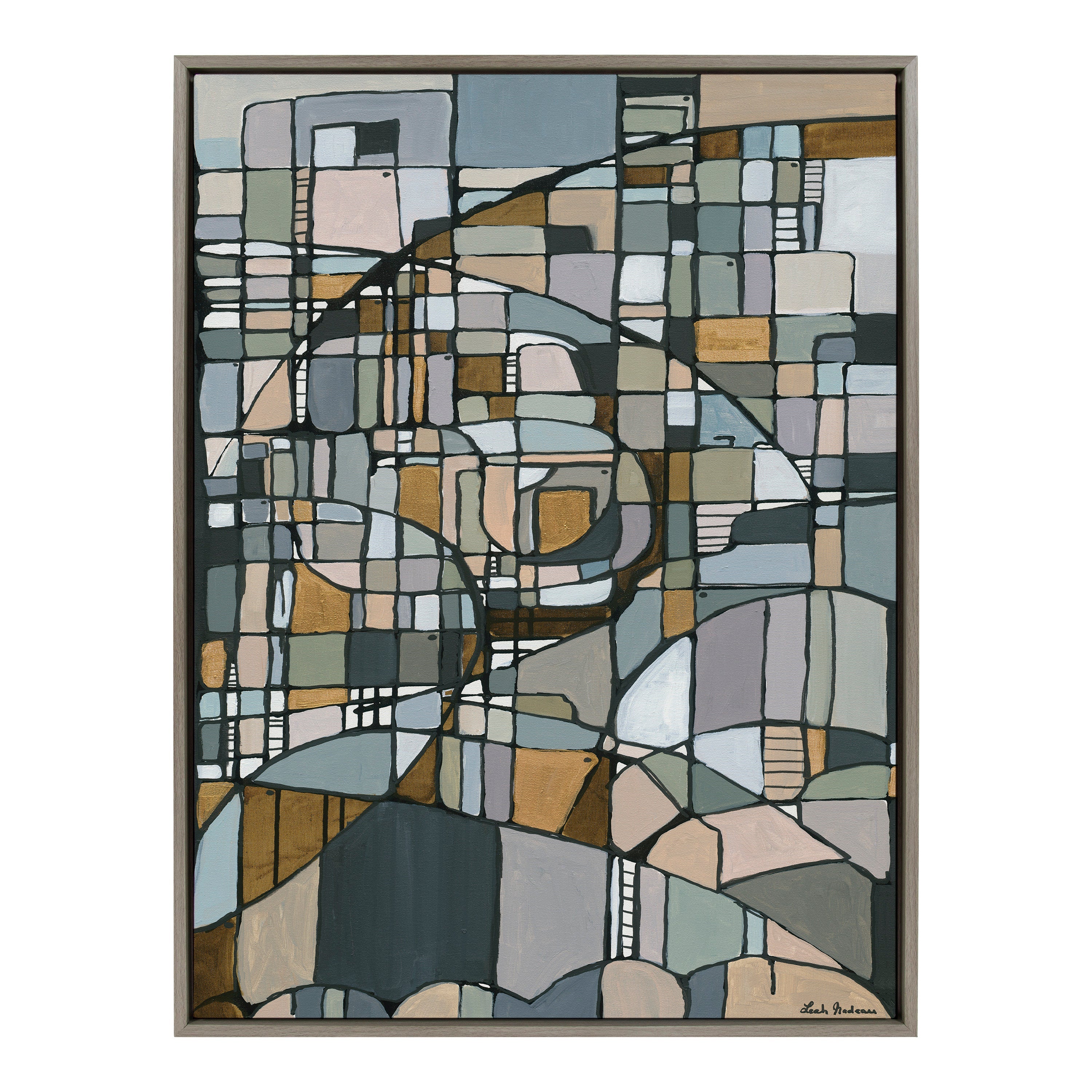 Sylvie Deco Nadeau Framed Canvas by Leah Nadeau by kateandlaurel - product image 2 for Resin Society