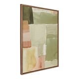 Sylvie United Colors III framed canvas art by Amy Lighthall in a neutral room setting